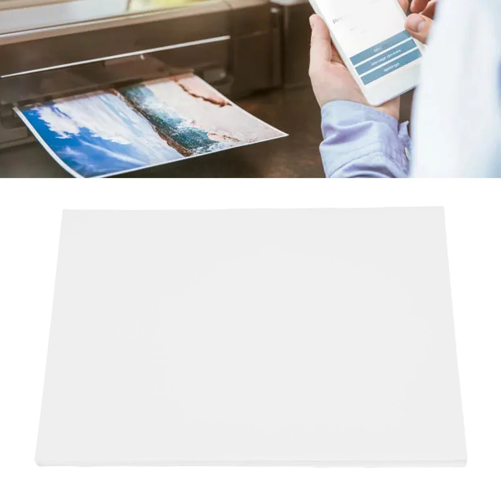 100Pcs Sticker Paper (8.3x11.7in) Inkjet Printer Printable White Sticky Self Adhesive Labels for Arts Craft  Sticker Paper