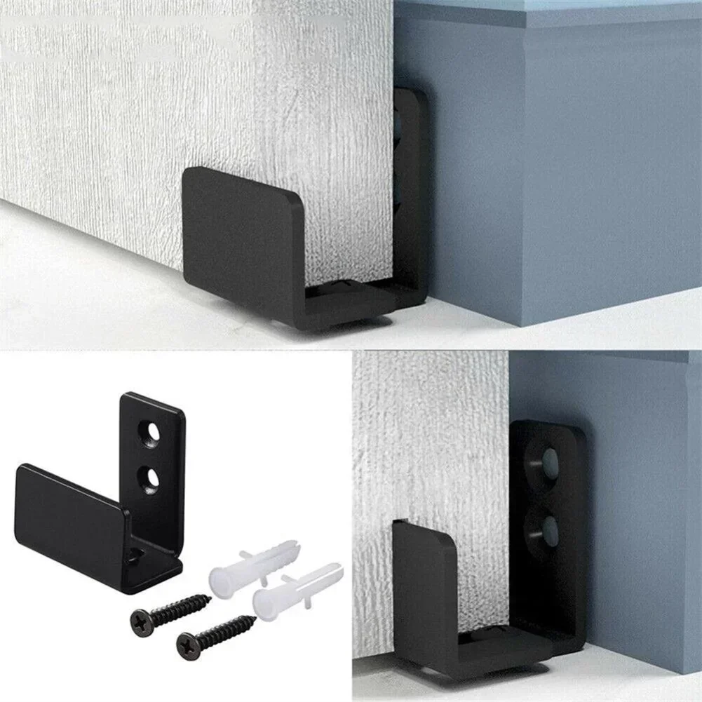 Adjustable Sliding Door Floor Guide Bottom Barn Door Guide Roller Decor Hardware Wall Mount Guides Slotted Swing Stop