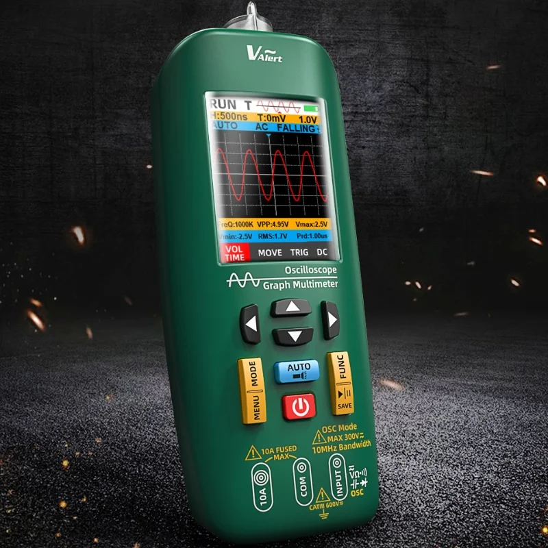 2-in-1 Handheld Digital Oscilloscope Multimeter DC AC Voltage Current Capacitance Ohmic Diode Multifunction Tester BSIDE O1
