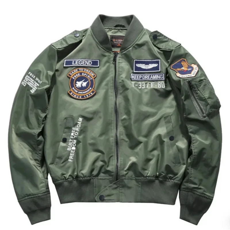 2024 Baseball Jacket Men Winter Hip Hop Thick Warm Jacket Military Tank Embroidery Motorcycle Ma-1 Aviatoring Pilot Cotton Parka