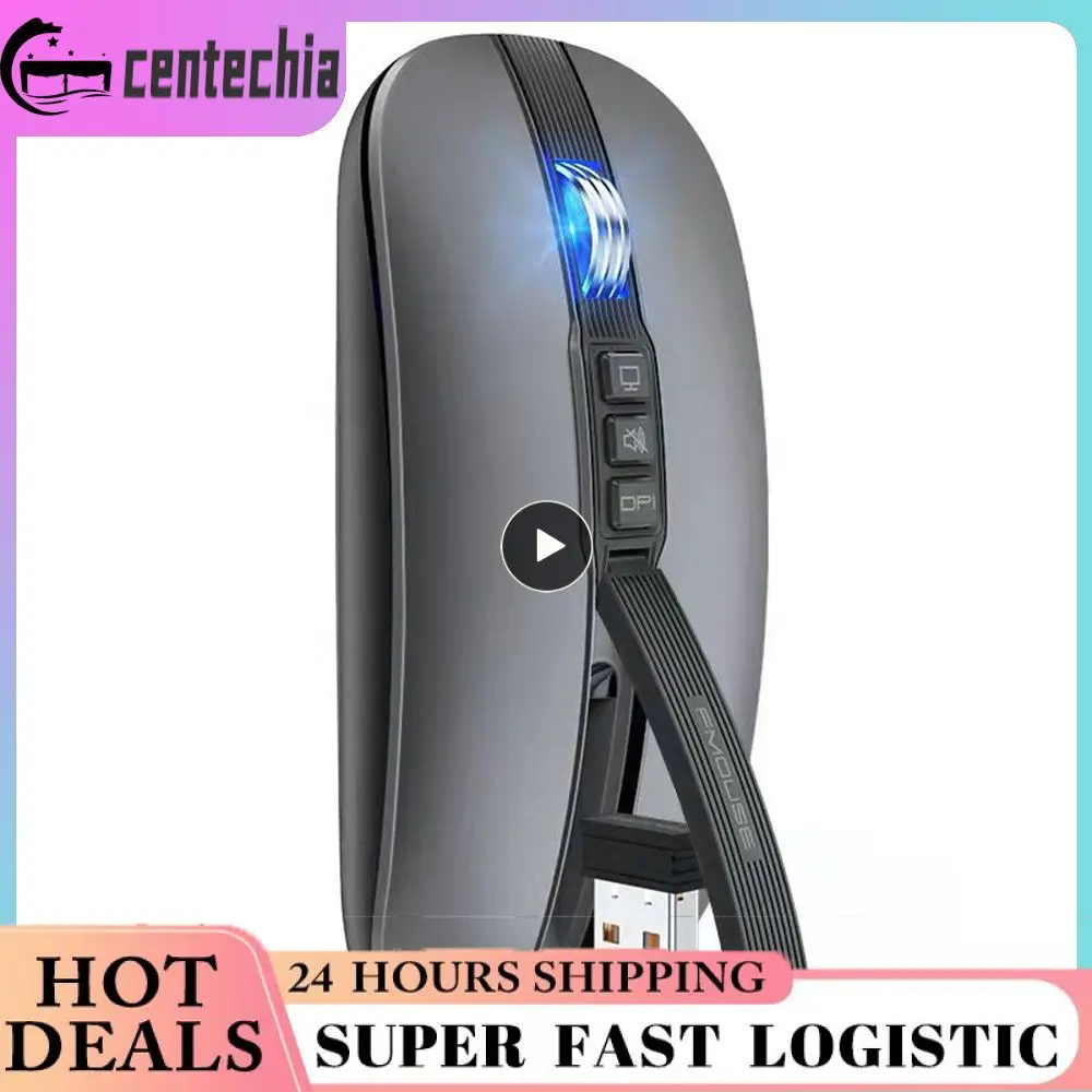 Mouse Wireless Per Ufficio Portatile Ricaricabile Mouse Wireless Dual Mode Mouse Da Gioco Ultrasottile Mouse Sottile Muto Silenzioso Fotoelettrico