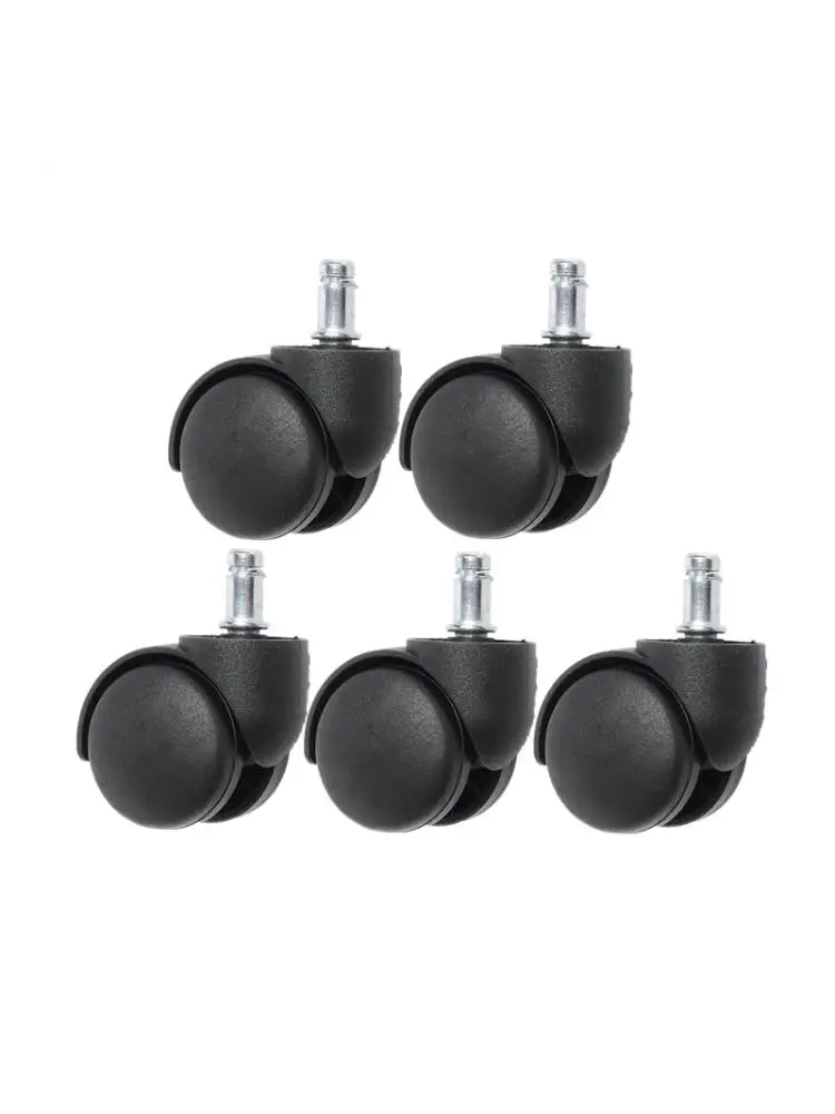 

5 Pcs/Lot 2 Inch Caster Stick In Office Chair Universal Wheel Furniture Large Class Nylon Silent Black