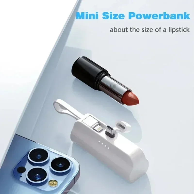 New 10000mAh Mini Power Bank Portable Mobile Phone Charger External Battery Plug and Play Suitable for IPhone Samsung Type-C