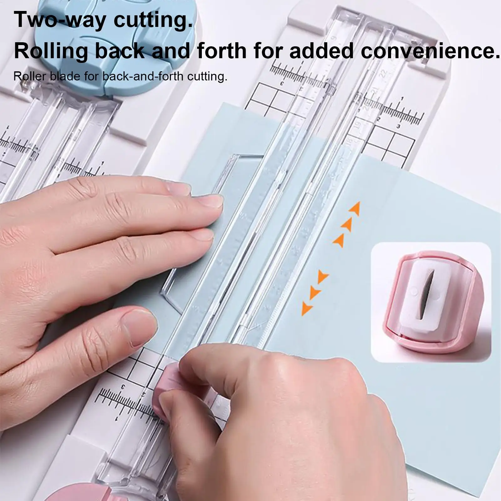 Multi-Function Paper Cutter 4-in-1 Photo Cutter Scrapbooking Cutter Creasing Machine Hand-Cutting Card Label Cardboard Art Tools