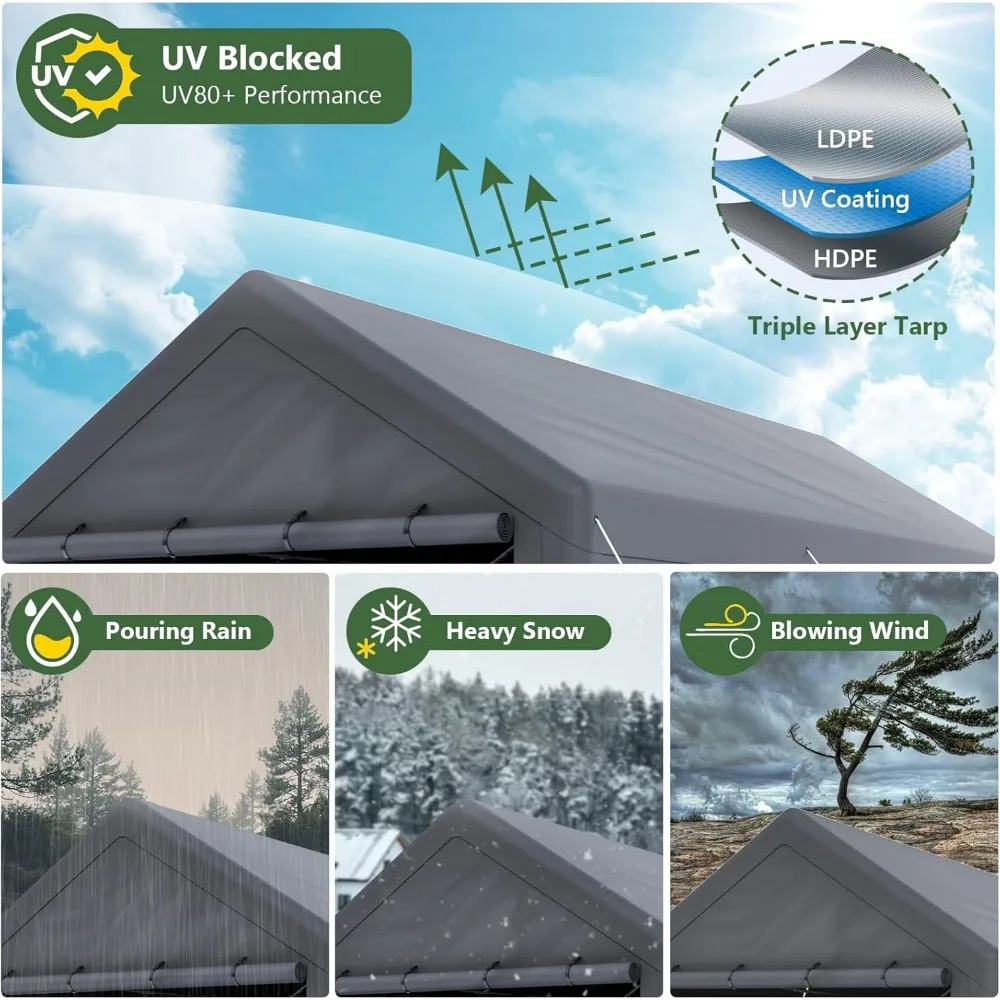 Carport 10x20 Ft Heavy Duty Canopy 2