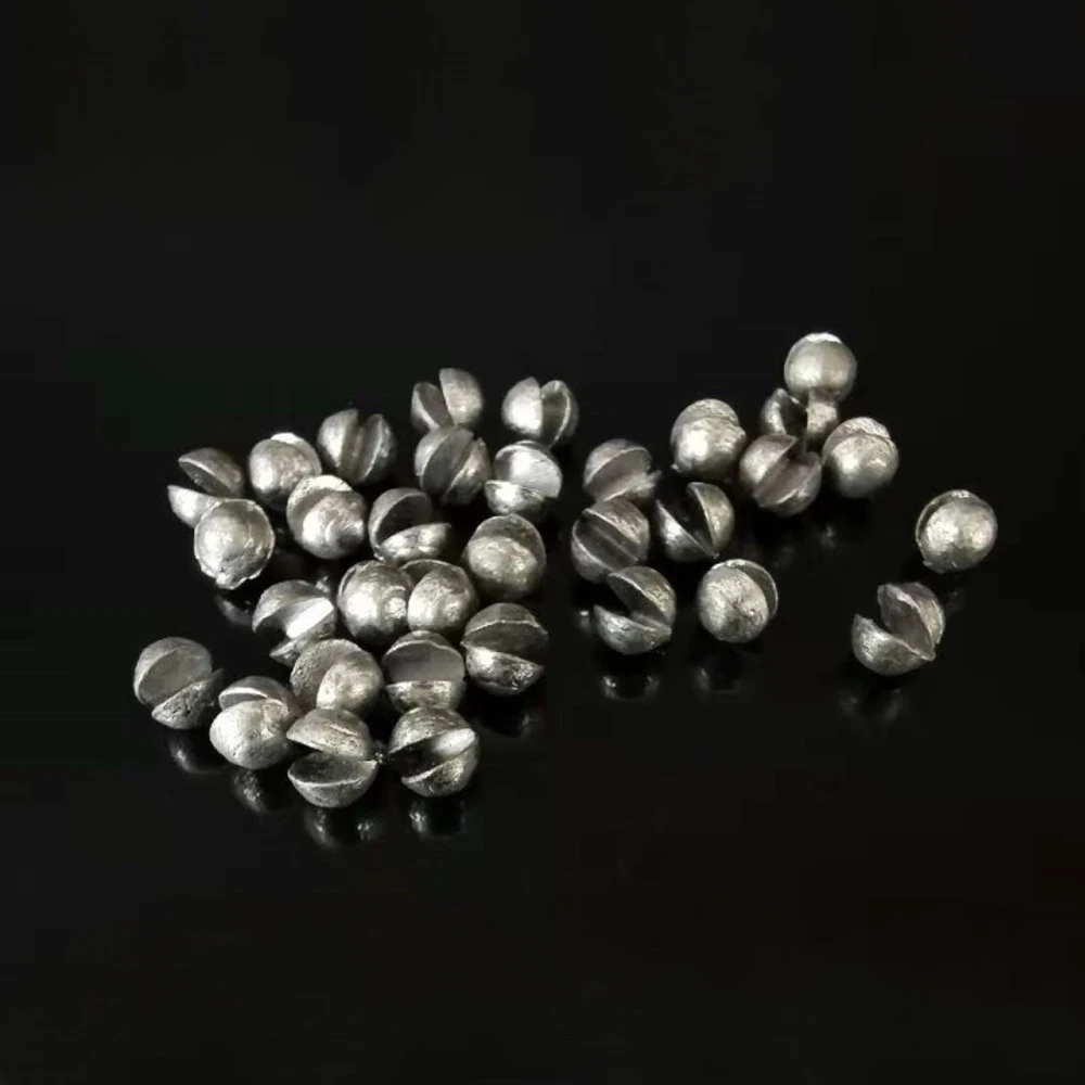 Fishing Counterweight Sinker 50pcs Round Split Shot Lead Explosion Fishing Float Weight Tackle Tool