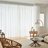 Modern Luxury White Chiffon Tulle Sheer Curtains for Living Room Bedroom Elegant Window Treatment Decor Drapes Shades Cover 2