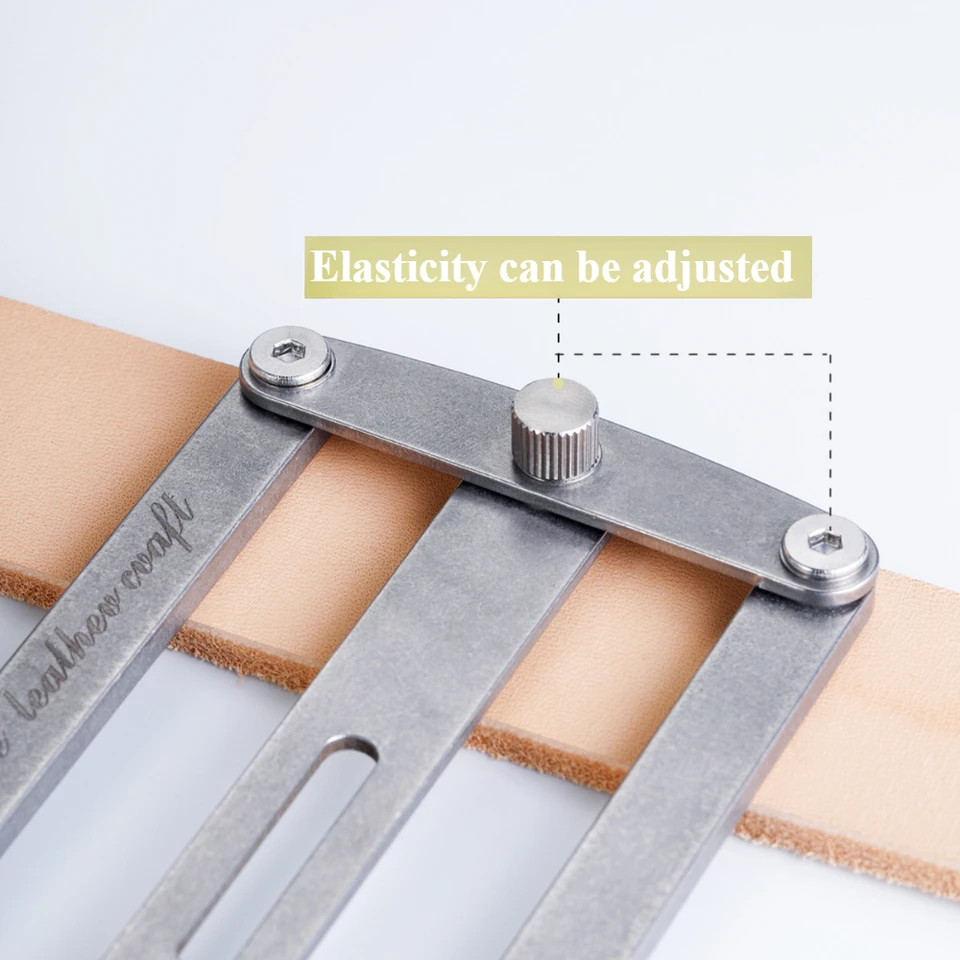 완벽한 DIY 가죽 공예를 위한 필수 도구 - 벨트 보조 위치 펀칭 눈금자