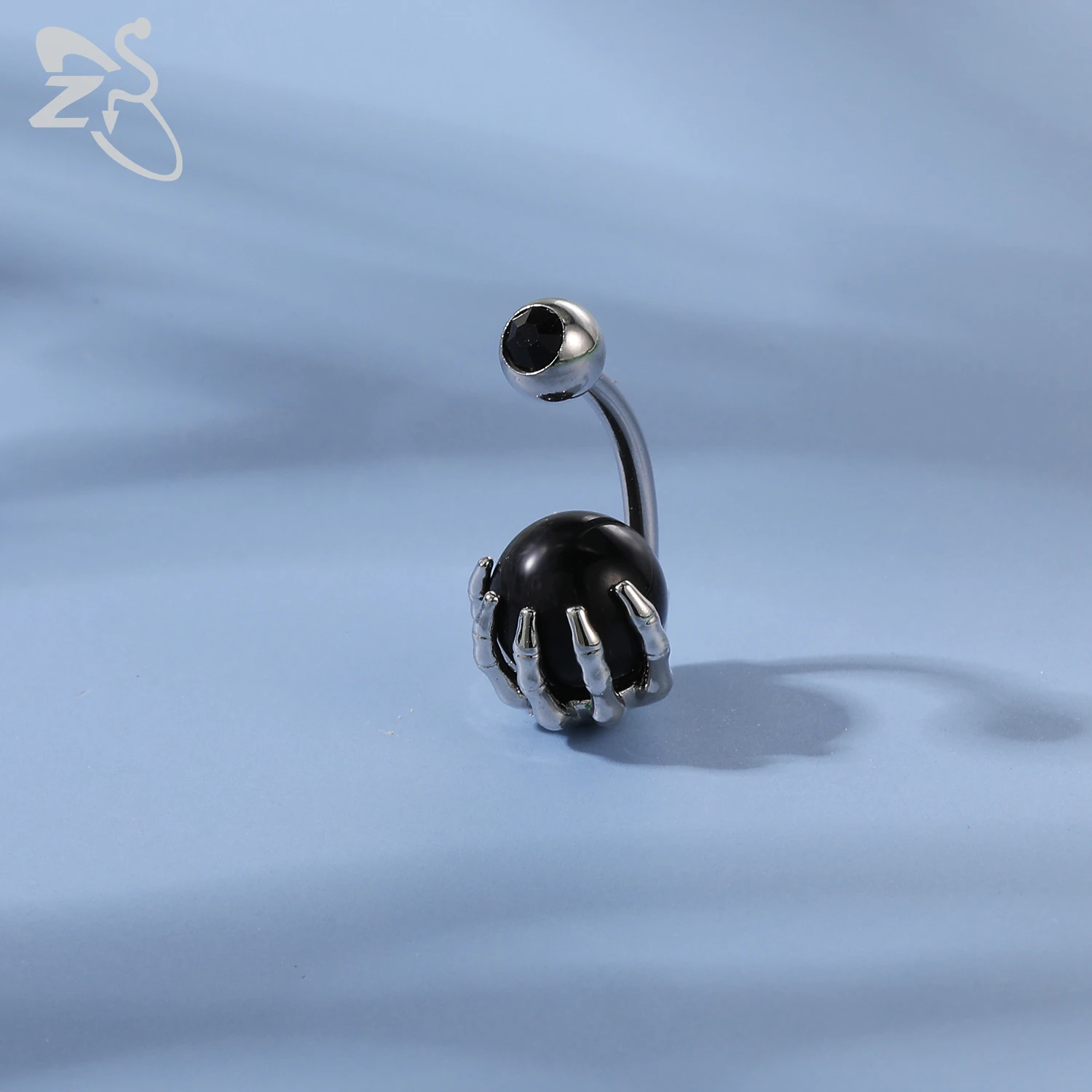 ZS 1 PC Cute Shell Pendant Belly Button Ring Moonstone Drop Belly Rings 14G Stainless Steel Summer Flower Navel Piercing Jewelry