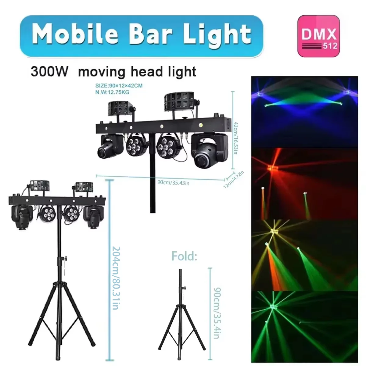 1set 1.9M or 2.5M Mobile Bracket Remote DMX512 Control 2 Butterfly 2 Beam Patter