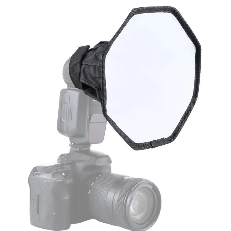 Speedlight Softbox Foldable Camera Flash Light Softbox Octagonal Soft Light Cover Fit For Most Cameras Enhanced Flash Photograph