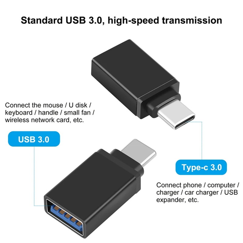 Metal USB 3.1 Type-C Male to USB 3.0 Female Converter Adapter OTG Function For Apple Macbook Xiaomi Huawei Samsung Galaxy