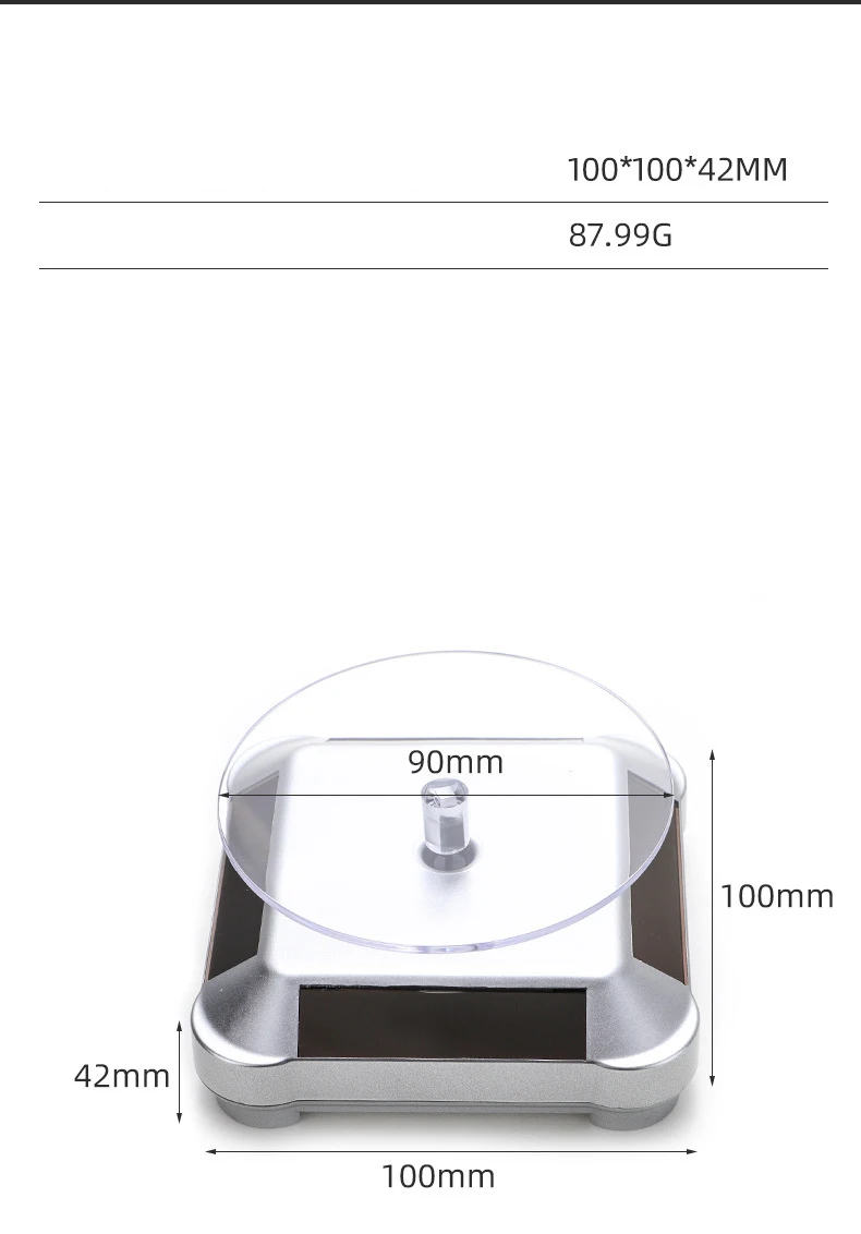 Solar Showcase 360 Automatic Rotating Turntable Jewelry Organizer