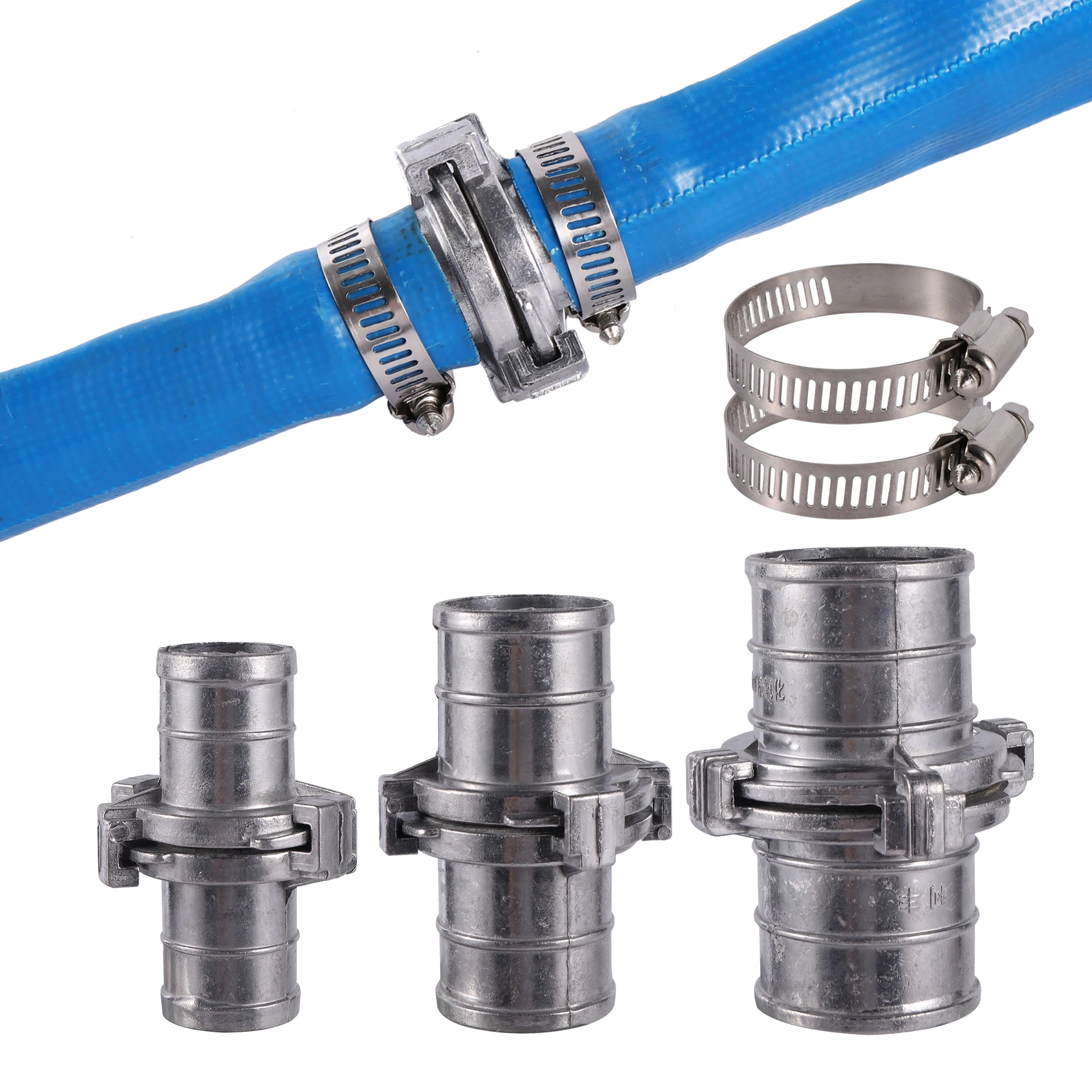 Aluminum Quick Coupling Hose Connector with Clamp for Agriculture and Irrigation