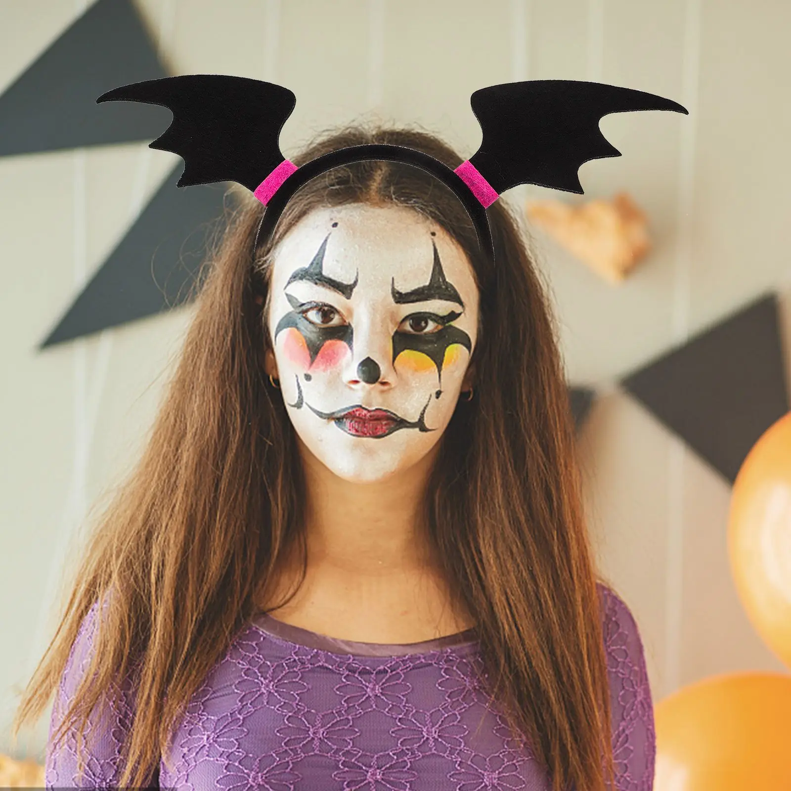 Halloween Party Hair Decor Hoop Hairband Bat Wing Headwear Pin Clothing Headband Child Vampire Costume Girls Accessories
