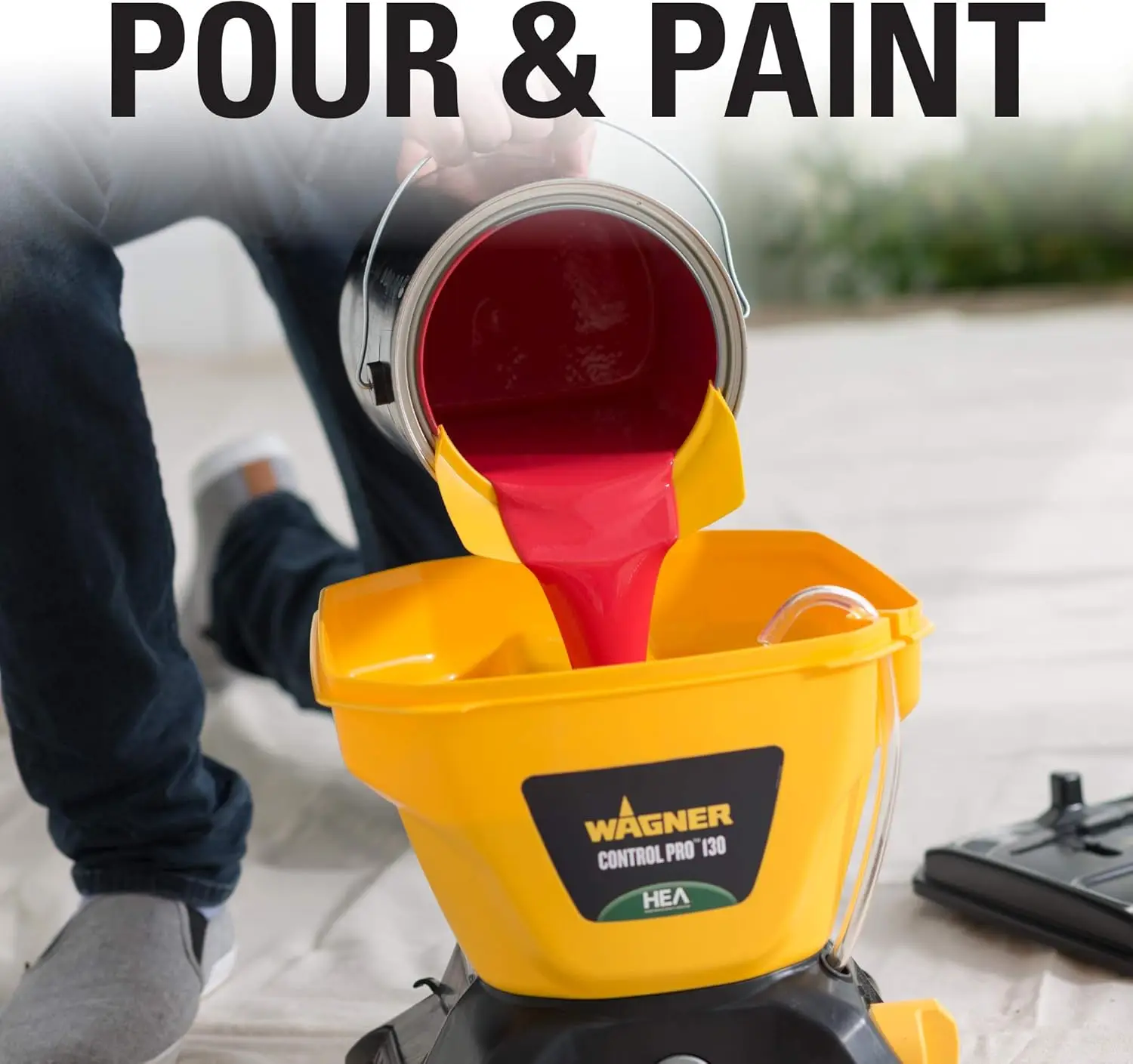 Wagner Spraytech Control Pro 130 High Efficiency Airless Paint Sprayer with T2 Gun, Low Overspray, Yellow