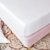 Luxury Satin Fitted Sheet High-End Monochrome Mattress Cover With Elastic Band Bedsheet Home Hotel Bedding Fit Sheet 3