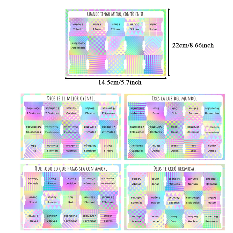 Spanish Bible Tabs Set - 75 Easy-to-Apply Large Print Labels