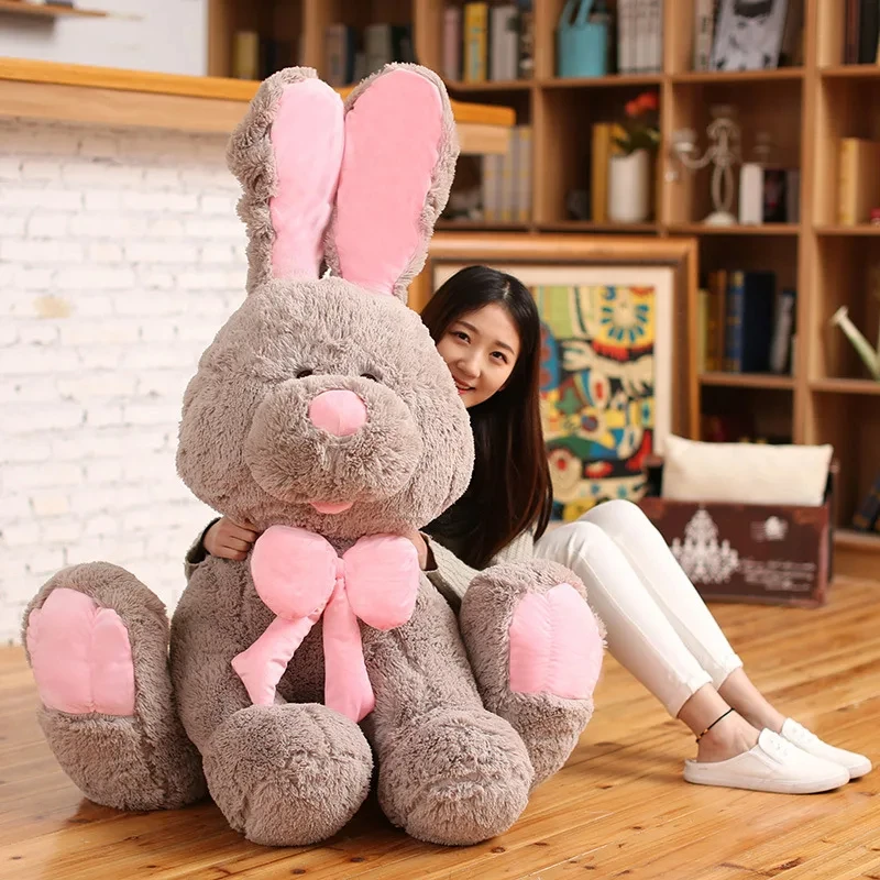 

45-160cm Kawaii Rabbit Plush Toys Giant Lovely Cartoon Big Ear Bunny Plushie Doll Soft Stuffed Animal Pillow Kids Birthday Gift