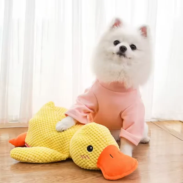 S38fe34fded3c463ca7fe125b9dbf5a9ad.png Cute dog Toy Stomping Duck Bite Resistant Grinding Teeth Cleaning Large Dog Interactive Entertainment Puppy Boredom Plush Toy