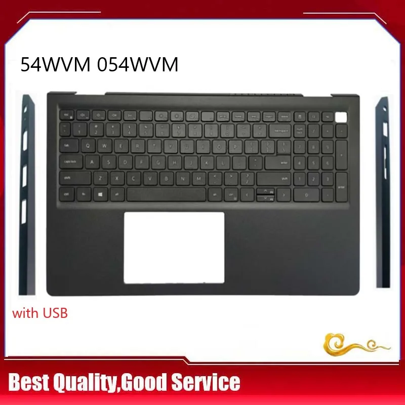

Новая подсветка YUEBEI для DELL Inspiron 15 3510 3511 3515 3520 3525 3521, подставка для рук, Клавиатура США, подсветка верхней крышки, 054WVM, 54WVM, Черная