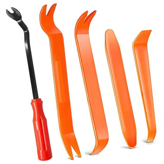 Outil de démontage de garnitures automobiles, outils pour panneaux de porte de voiture, outil d'installation d'autoradio, outil de démontage de clips de porte de voiture, levier de démontage de panneaux. 1