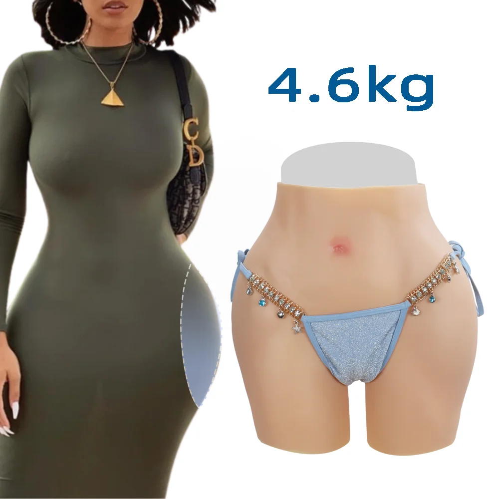 MUSIC POET Silicone pants 3cm crotch Big Sexy Fake Buttocks and Hips  Enhancement Hourglass curve for Woman Realistic Ass Cosplay