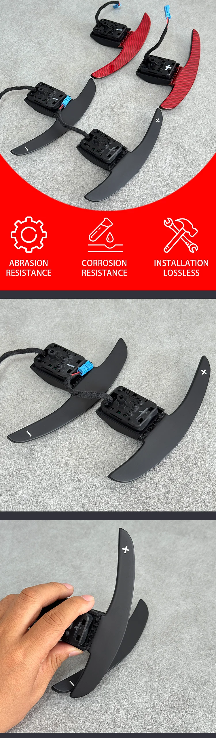 Red Blue carbon fiber shift paddles suitable for BMW carbon fiber M3 M4 M5 3 ser