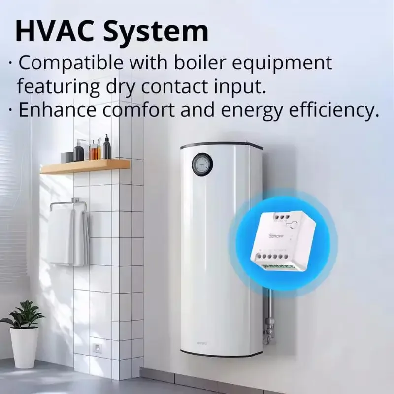 SONOFF MINI-D Dry Contact WiFi Smart Switch ESP32 Chip Matter Compatible AC/DC Input 1-10PCS Set Smart Scene Via EWeLink Alexa