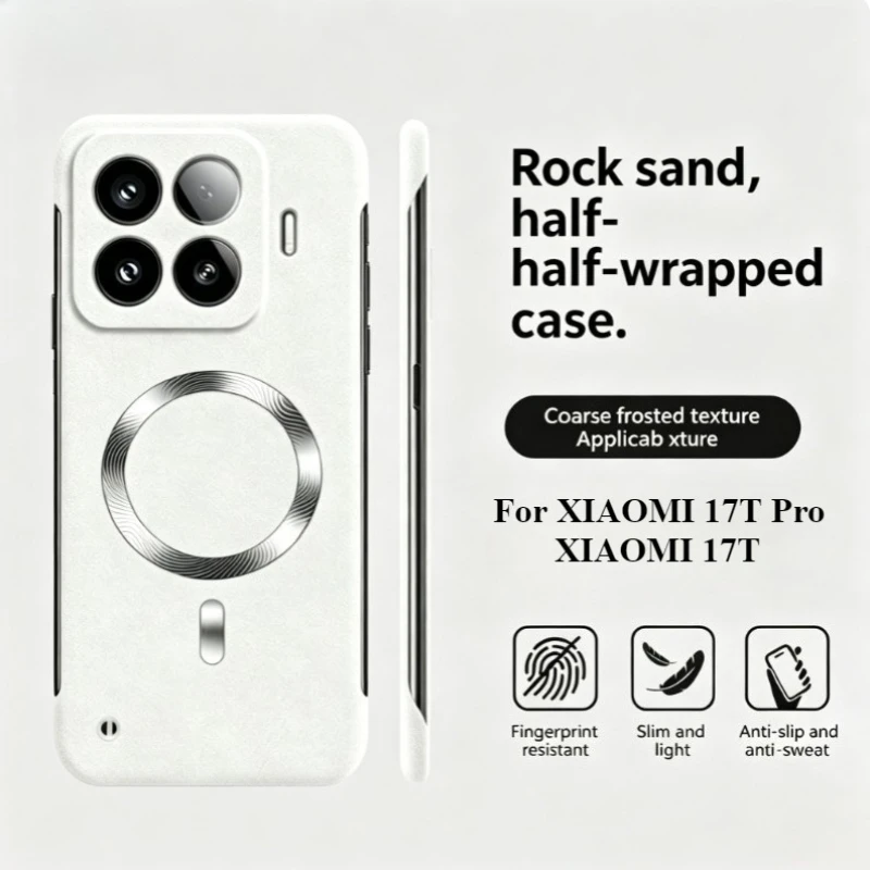 MagSafe Magnetic Frameless Sandstone Shockproof Wireless Charging Case