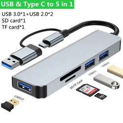 Universal 2 - in - 1 USB - C Multiport Hub and Expander (Usb type c 5 in 1)