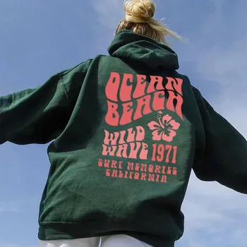 2025 Fashion Trend Ocean Beach Hoodie; Casual Hoodie Tumblr Sports T-shirt; Trendy Loose Hoodie 6