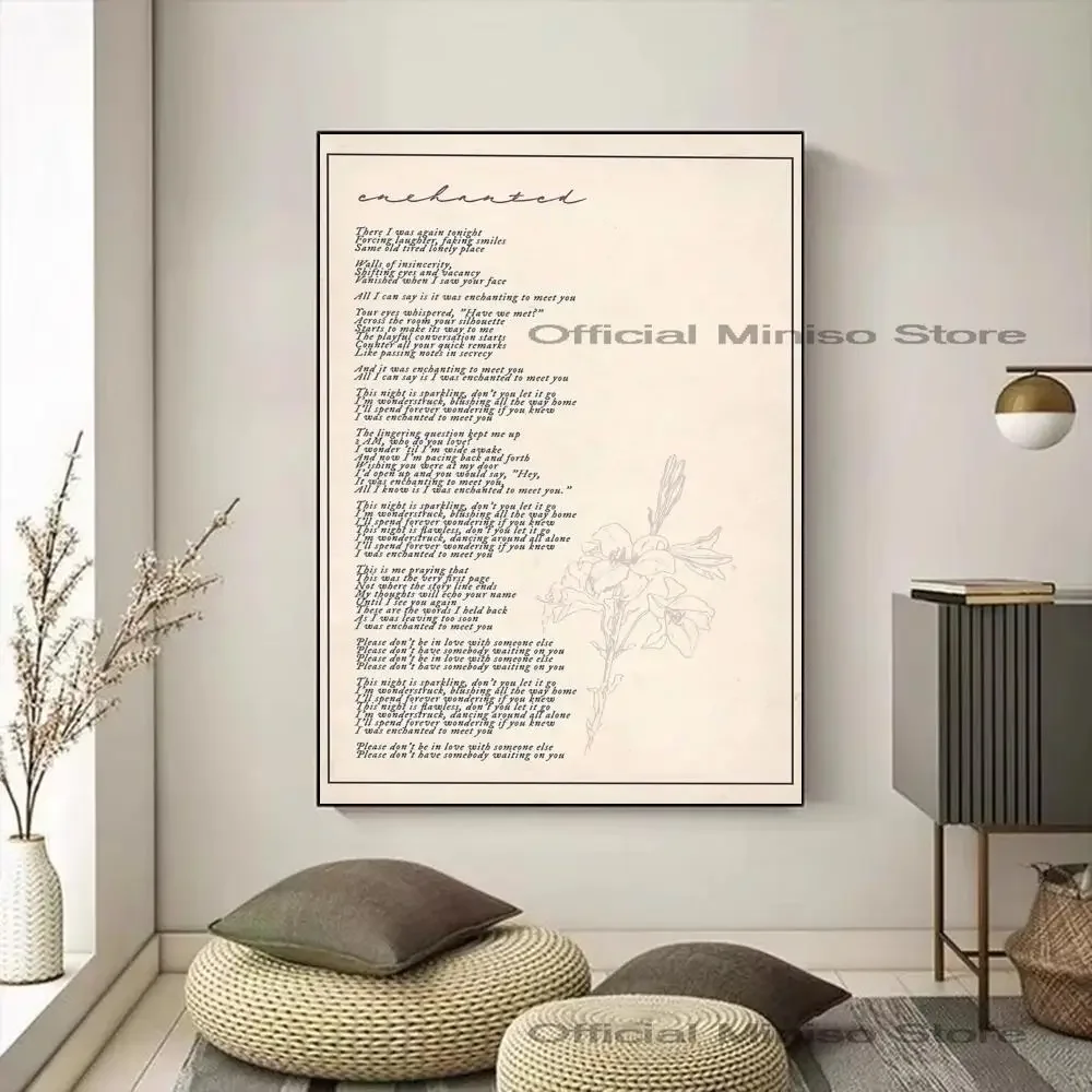 thumbnail image 1 of Póster con letra del álbum popular de Taylor-Swift, impresión en papel para el hogar, sala de estar, dormitorio, entrada, restaurante, cafetería, arte, pintura, decoración, 1 of 5