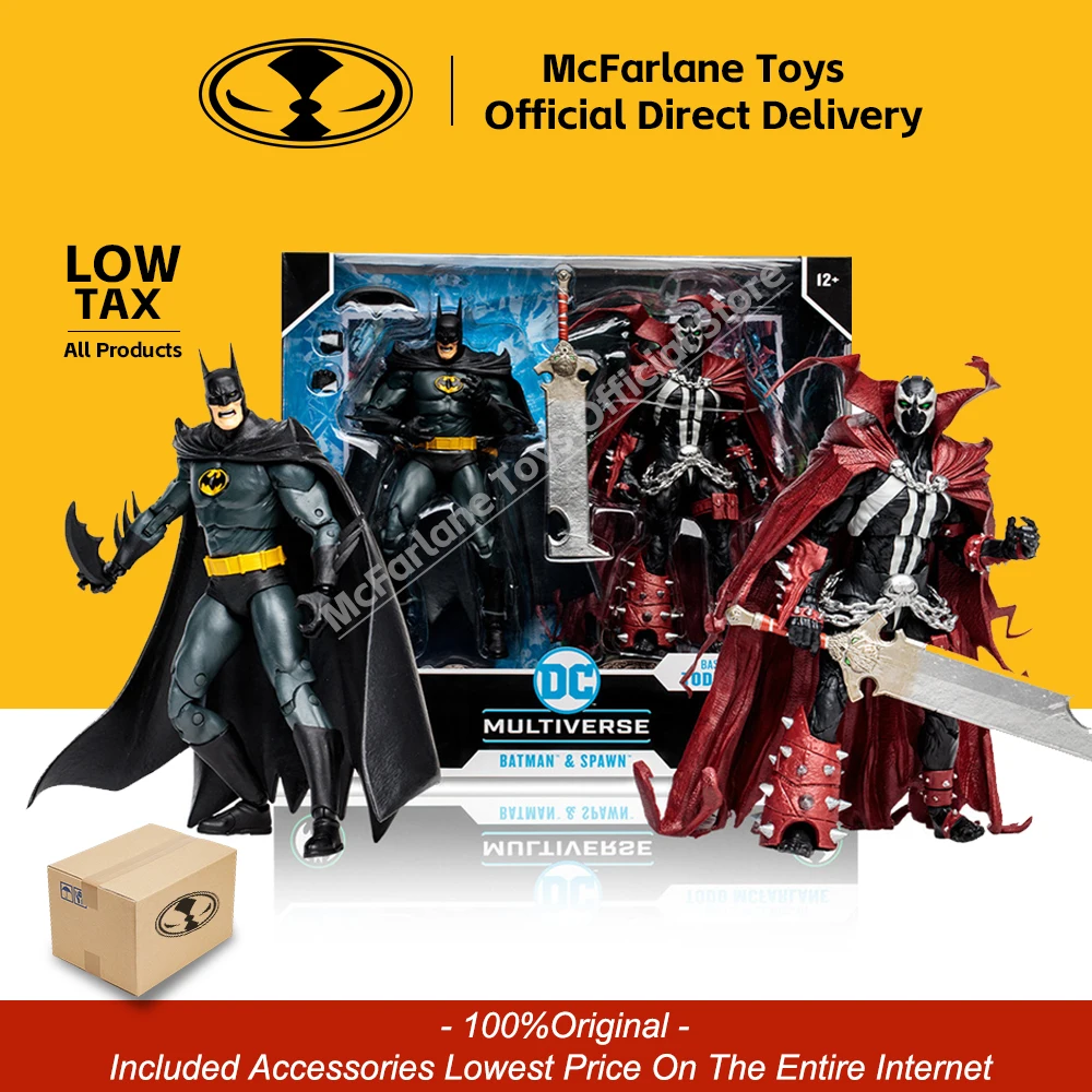 Mcfarlane Toys Batman & Spawn Action Figures Da 18Cm Kit Da Garage In Confezione Da 2 Modelli Basati Sui Fumetti Della Serie Di Raccoglitori Mcfarlane