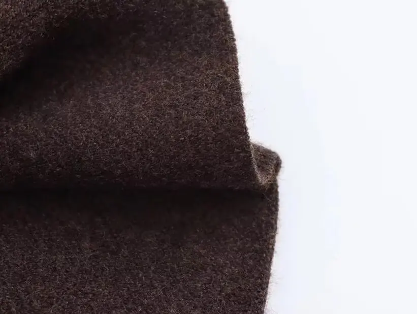 KONDALA Strick-Cape-Mantel mit Stehkragen, lässiger lockerer High-Street-Cape, 2025, Herbst-Winter-Mode, eleganter Streetwear-Damen-Cape – Detail 4