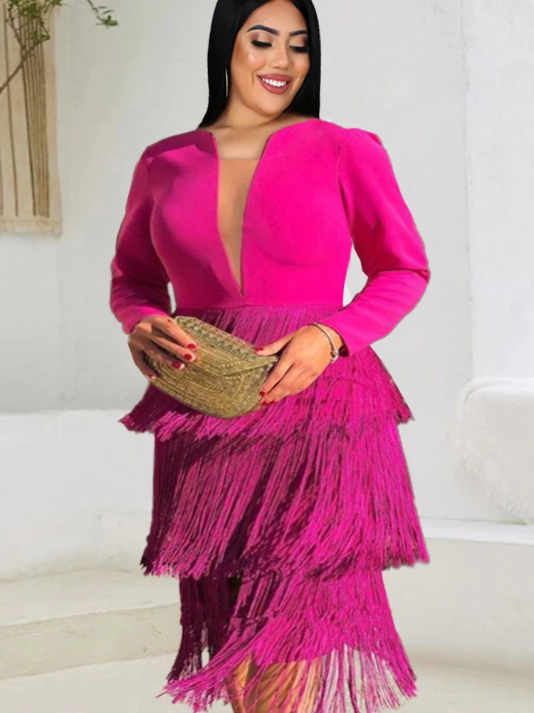 Red Fringe Dresses Women Ladies Dresses Red Fringe Fringe Party