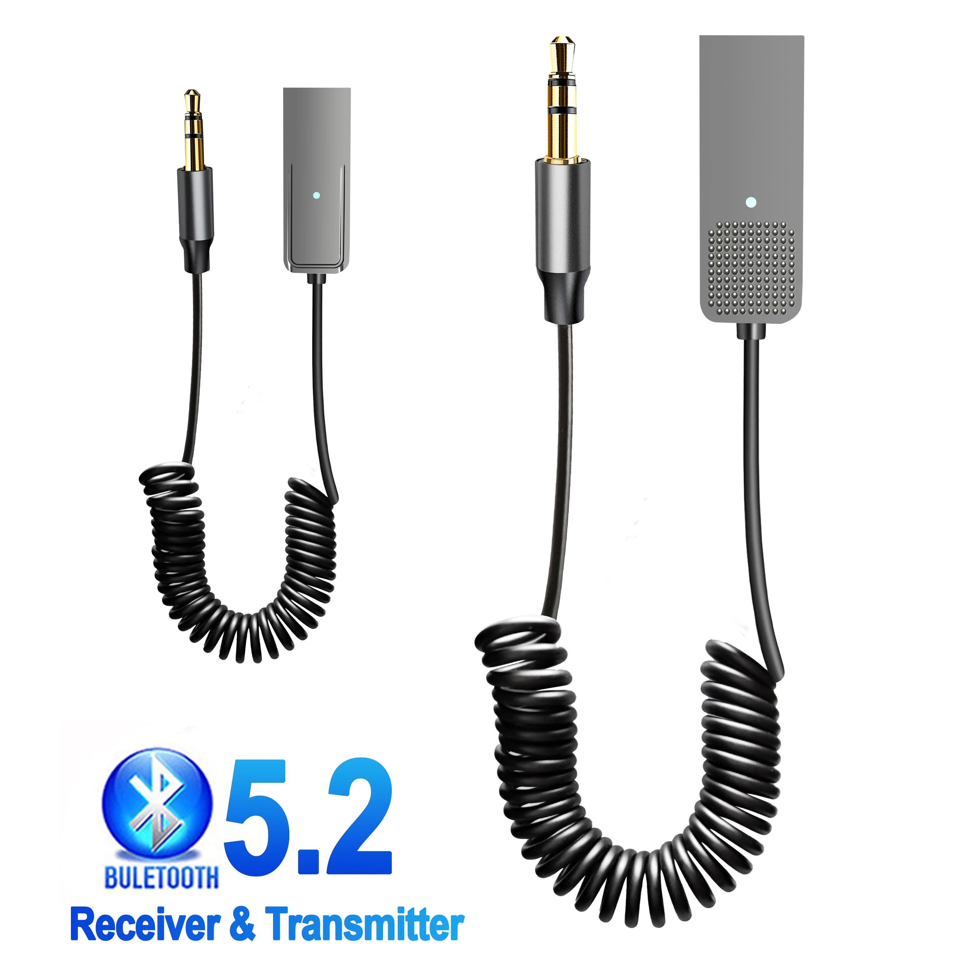 Wireless Bluetooth Receiver Car Kit Mini USB 3.5MM Jack AUX Transmitter