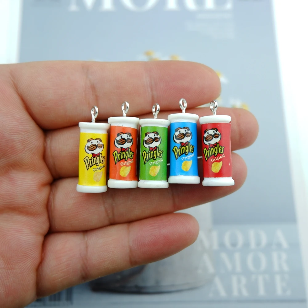 Groß Kartoffel Chips Harz Charms für Ohrring Armband Anhänger Schmuck Erkenntnisse Telefon Machen Großhandel – Detail 1