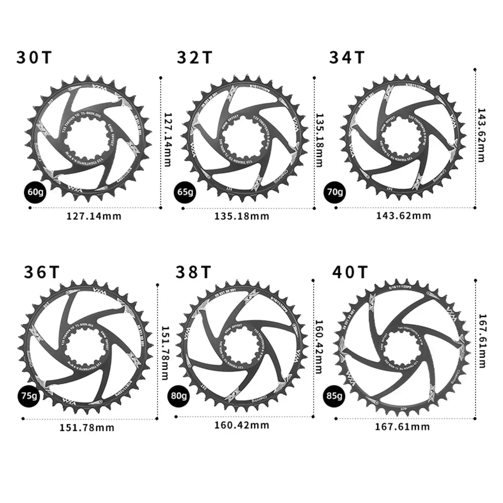 Bike Chainring 1/3/6mm Offset Bike MTB Chainring for XX1 XO1 X1 GX XO Crankset