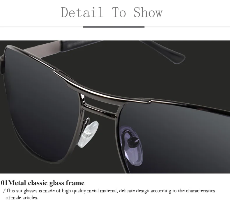 Polarised Pilot Sunglasses For Men Rectangle Metal Uv400 Shades_voghion.com