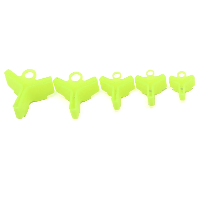 60Pcs Polyethylene 1# 2# 3# 4# 5# Fishing Treble Hooks Safety Protector Holders Case Bonnets Hooks Covers Case Black/Green