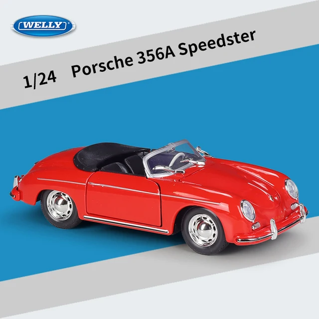 

Модель автомобиля WELLY 1:24 Porsche 356A Speedster из сплава, литая металлическая Игрушечная модель автомобиля, имитация коллекции, детские подарки, игрушки для мальчиков