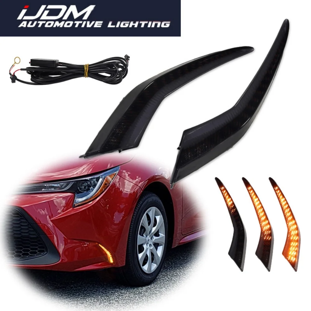 LED Daytime Running Fog Lights With Sequential Turn Signal For 2020-2024 Toyota Corolla L/LE/XLE | JDMTECH