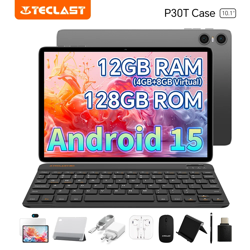 Teclast P30T Android 14 Tablet, 10.1 Inch 1280X800, 10Gb Ram