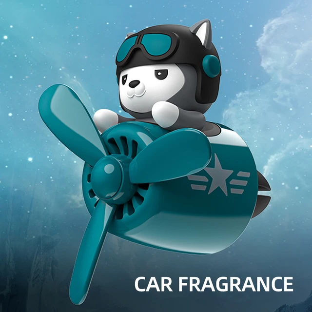 Bären pilot fliegen lokomotive geladen mit Aroma treatment Cartoon  niedlichen kreativen kleinen Schwarzbären Pilot Auto Luft auslass Parfüm -  AliExpress