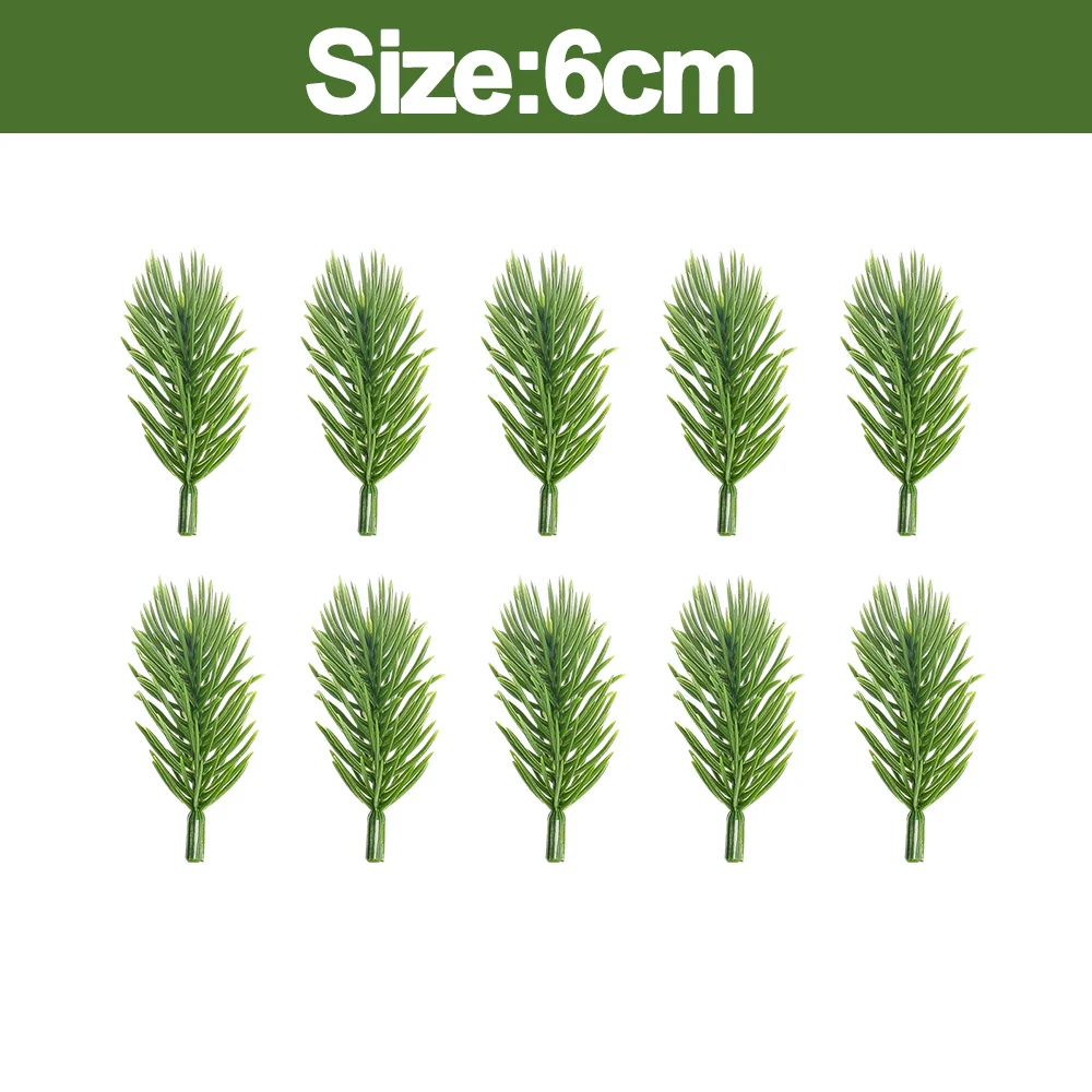 100/10Pcs Christmas Artificial Pine Needles Fake Pine Branches DIY Garland Green Leaves Plant Flowers Home Xmas Party Decoration