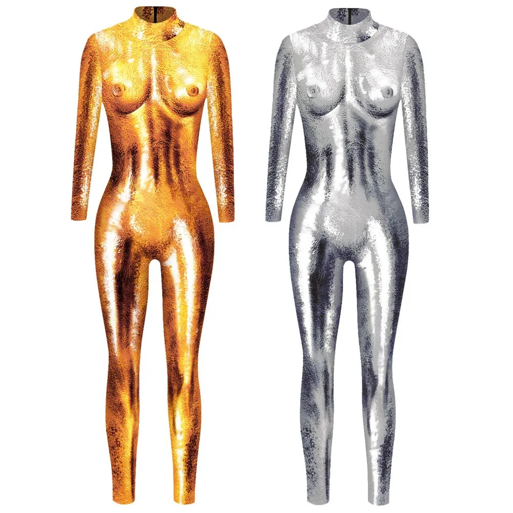 

IOOTIANY Body Skin Pattern 3D Printed Cosplay Costume Sexy Jumpsuit Bodysuit Adult Carnival Party Clothing S-XL Monos Mujer