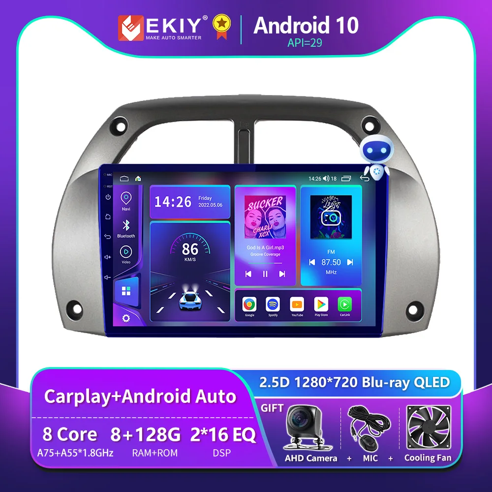 

EKIY T900 For Toyota RAV4 Rav 4 2001 2002 2003-2006 Android 10 Car Radio Multimedia Player GPS Navigation Carplay NO 2 Din DVD