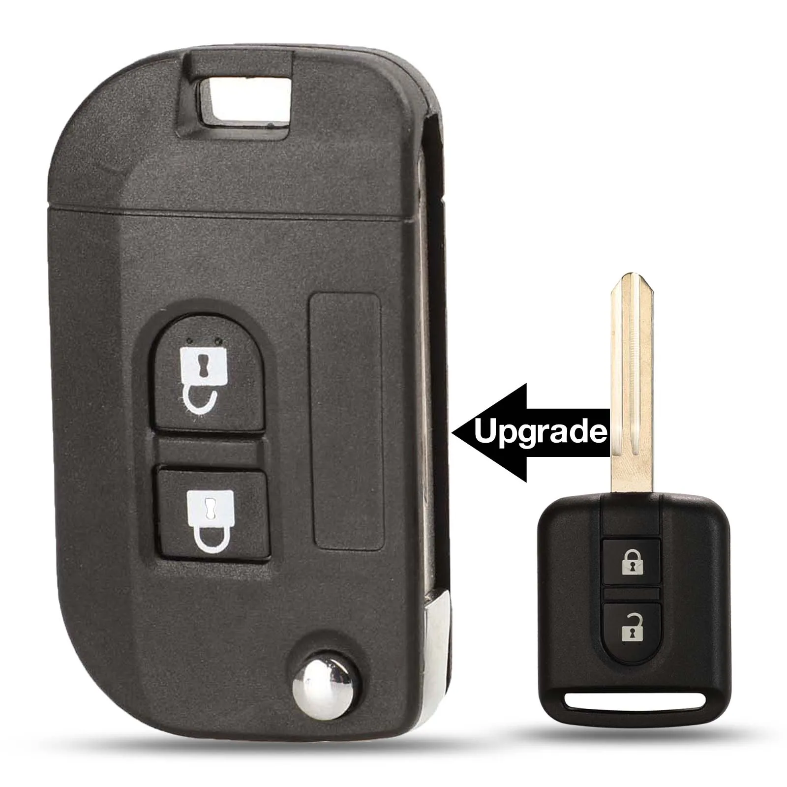 Jingyuqin อัพเกรด Key Case สําหรับ NISSAN Cabstar F24M Micra K12 NAVARA D40M หมายเหตุ E11 NV200 M20M Patrol Y61 Qashqai J10