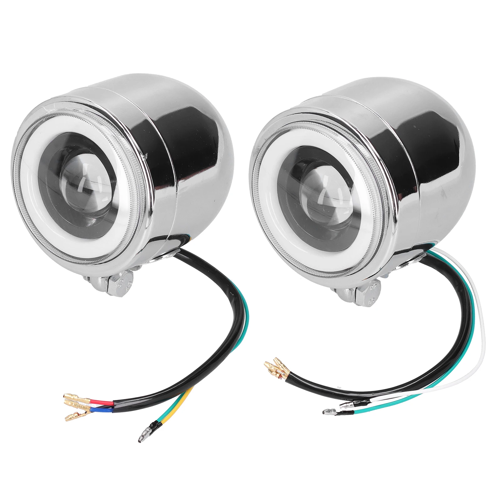 

4.25 Inch Motorcycle LED Headlight Retro Daytime Running Light High Low Beam Eyes Lamp With Chromeplate Shell